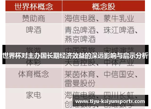 世界杯对主办国长期经济效益的深远影响与启示分析
